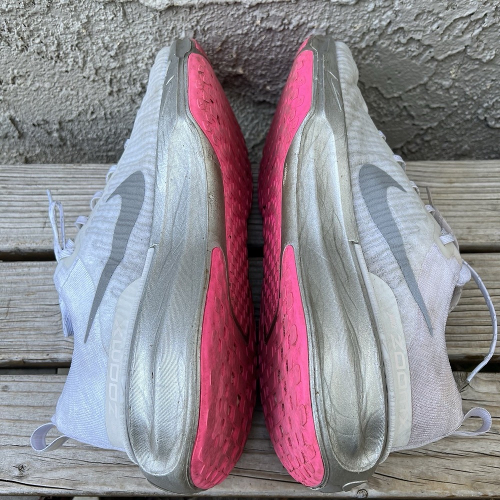 Nike Shoes Men Size 15 ZoomX Invincible Run Flyknit 3 Silver White DX5050-100 - Picture 10 of 11